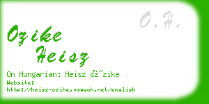 ozike heisz business card